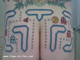 Horrible Pac Man Tattoo