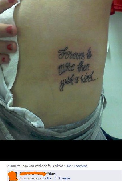 Forever Is More Than Just a Word Misspelled Tattoo