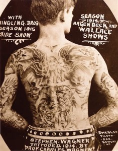 Tattoo History - Wringling Brothers Circus Tattoo Man